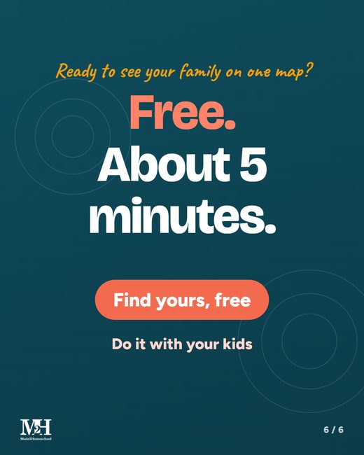 Closing slide: Free. About 5 minutes. Find yours, free. Do it with your kids.