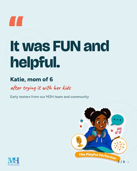 Cream slide, quote: It was so fun!! Julie C., about the Family Learning Map. A phone shows a sample family map.